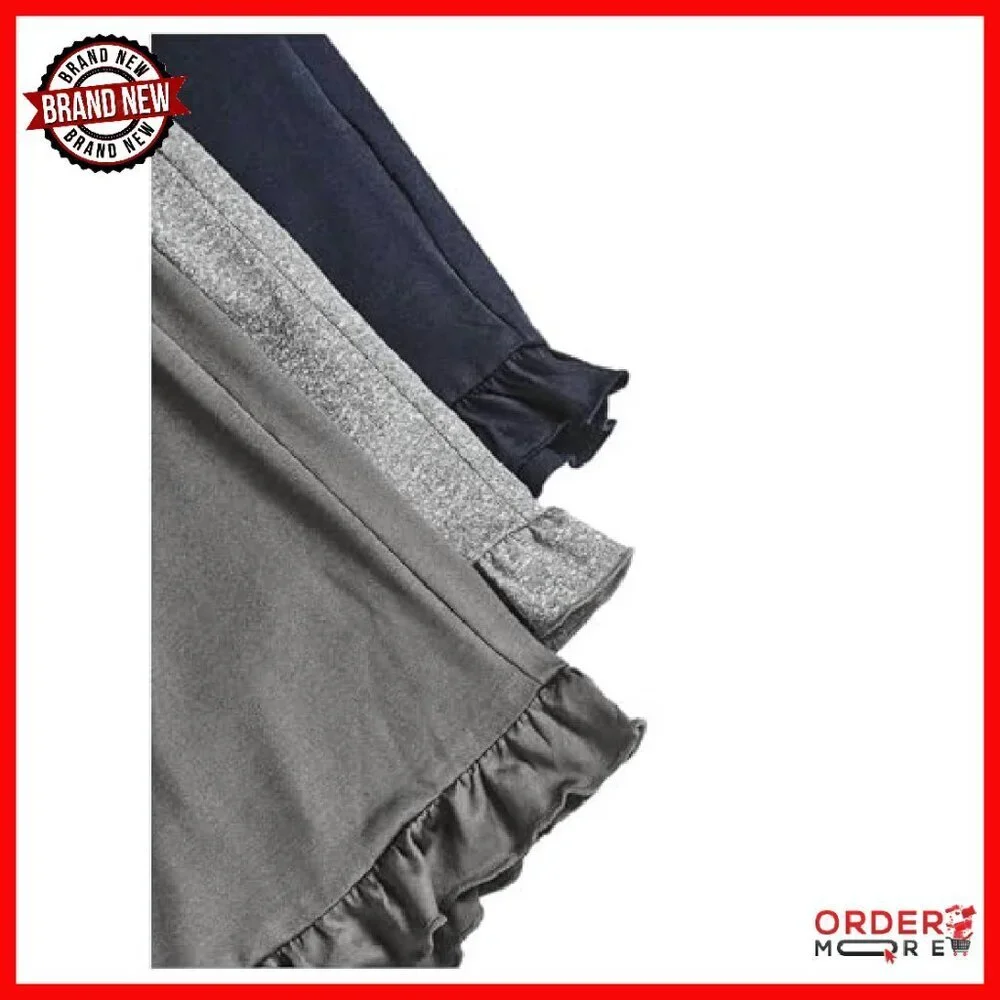 Plus Size Pajama Shorts 3 Pack Ruffle Hem Sleep Lounge Comfort